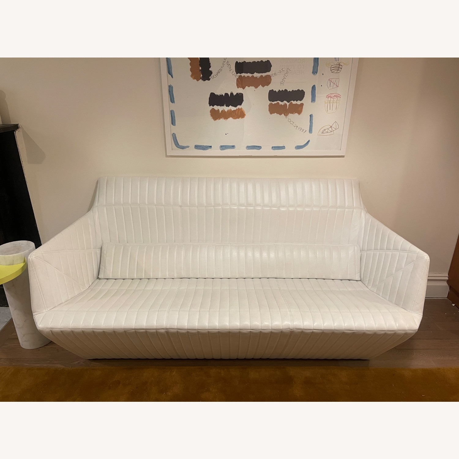 Ligne Roset Facett White Leather 3+ Seater Sofa - image-5