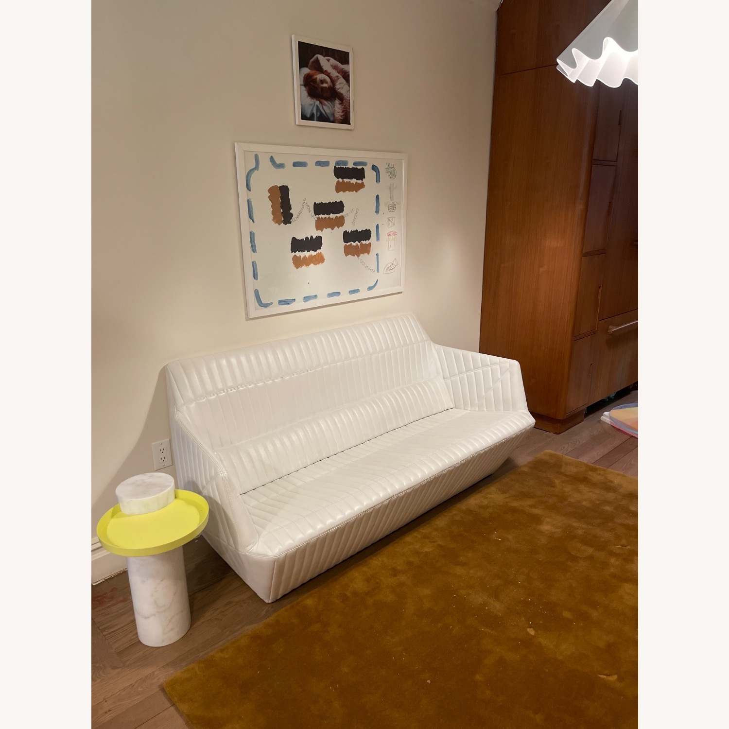 Ligne Roset Facett White Leather 3+ Seater Sofa - image-6