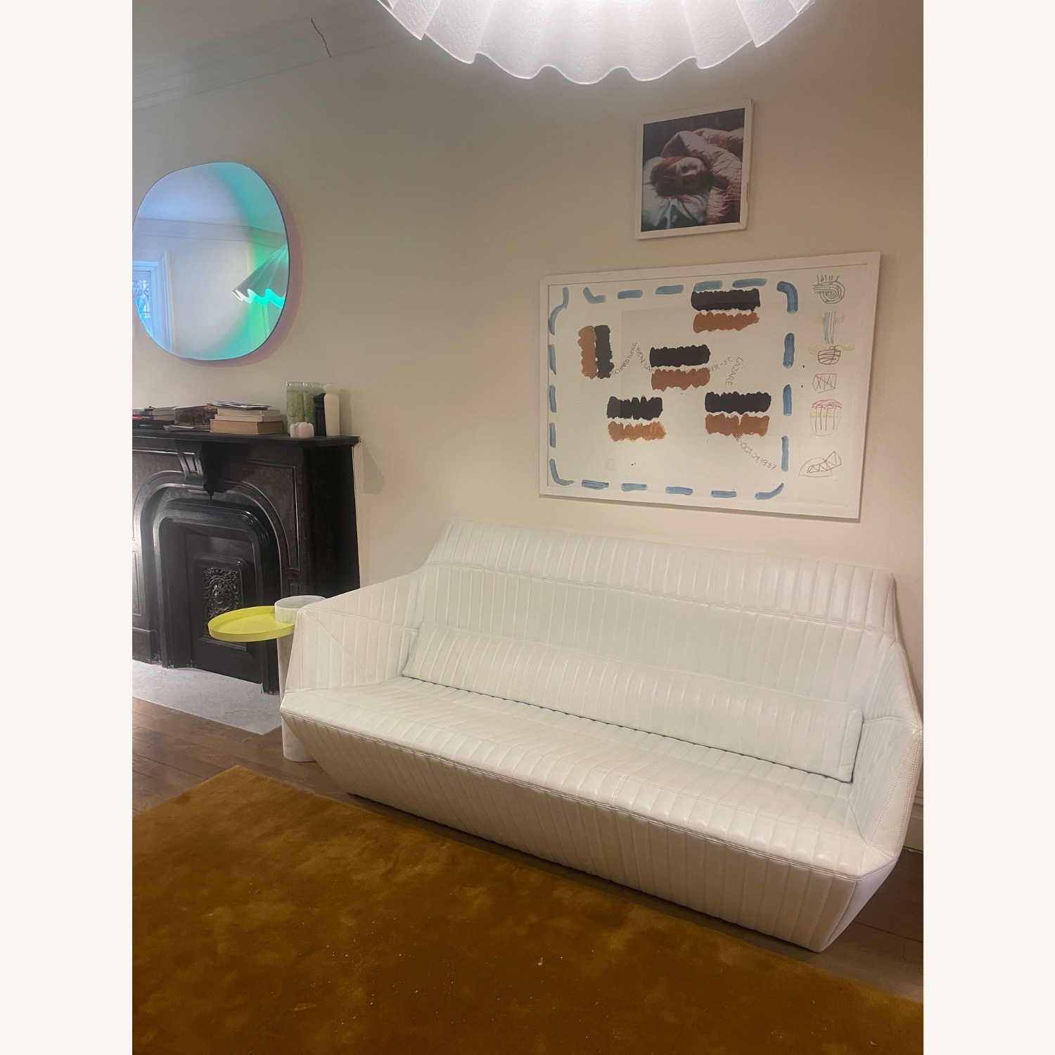 Ligne Roset Facett White Leather 3+ Seater Sofa - image-1