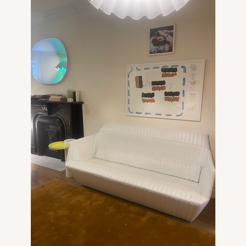 Used Ligne Roset Facett White Leather 3+ Seater Sofa for sale on AptDeco