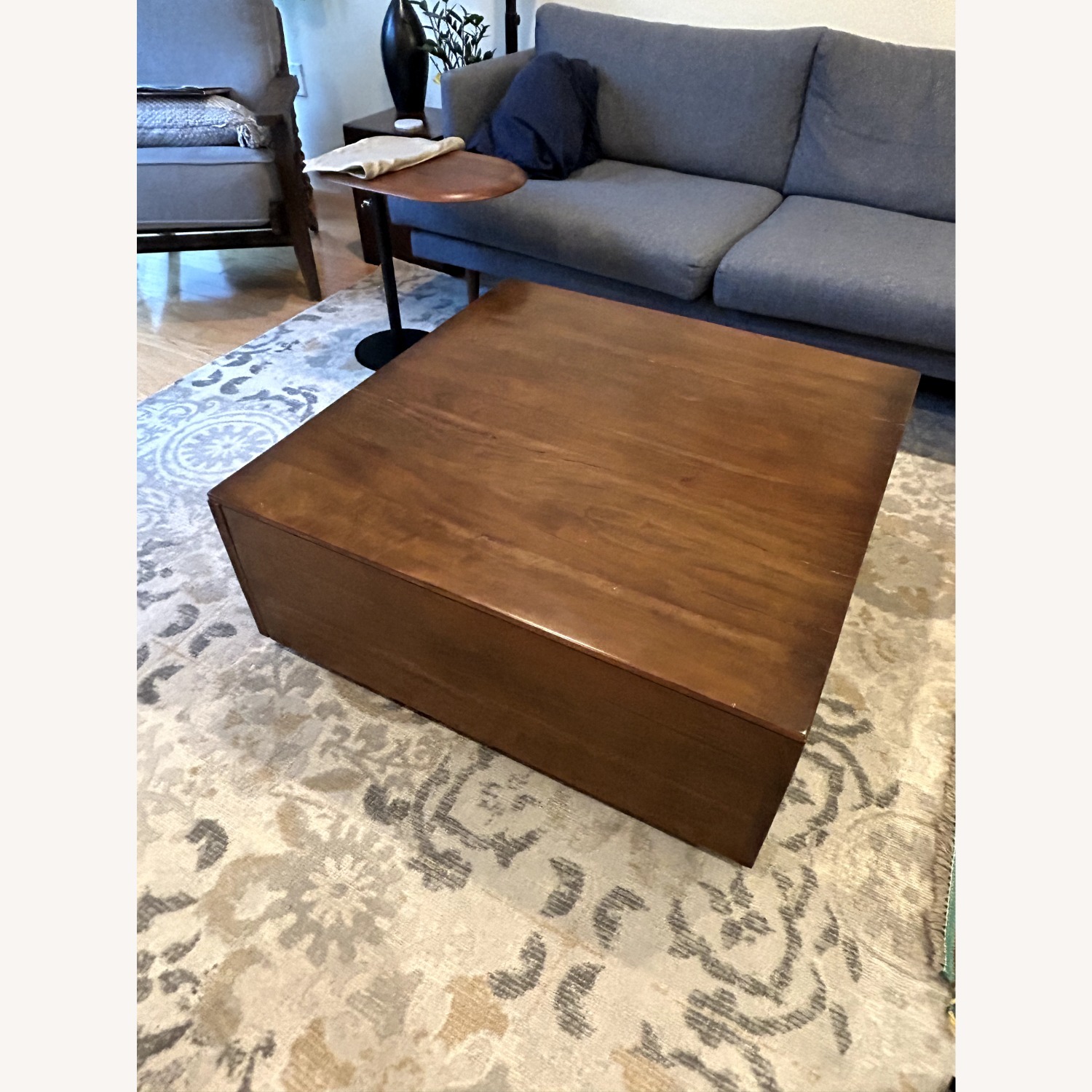 Pottery Barn Parkview Dark Brown Square Coffee Table  - image-3