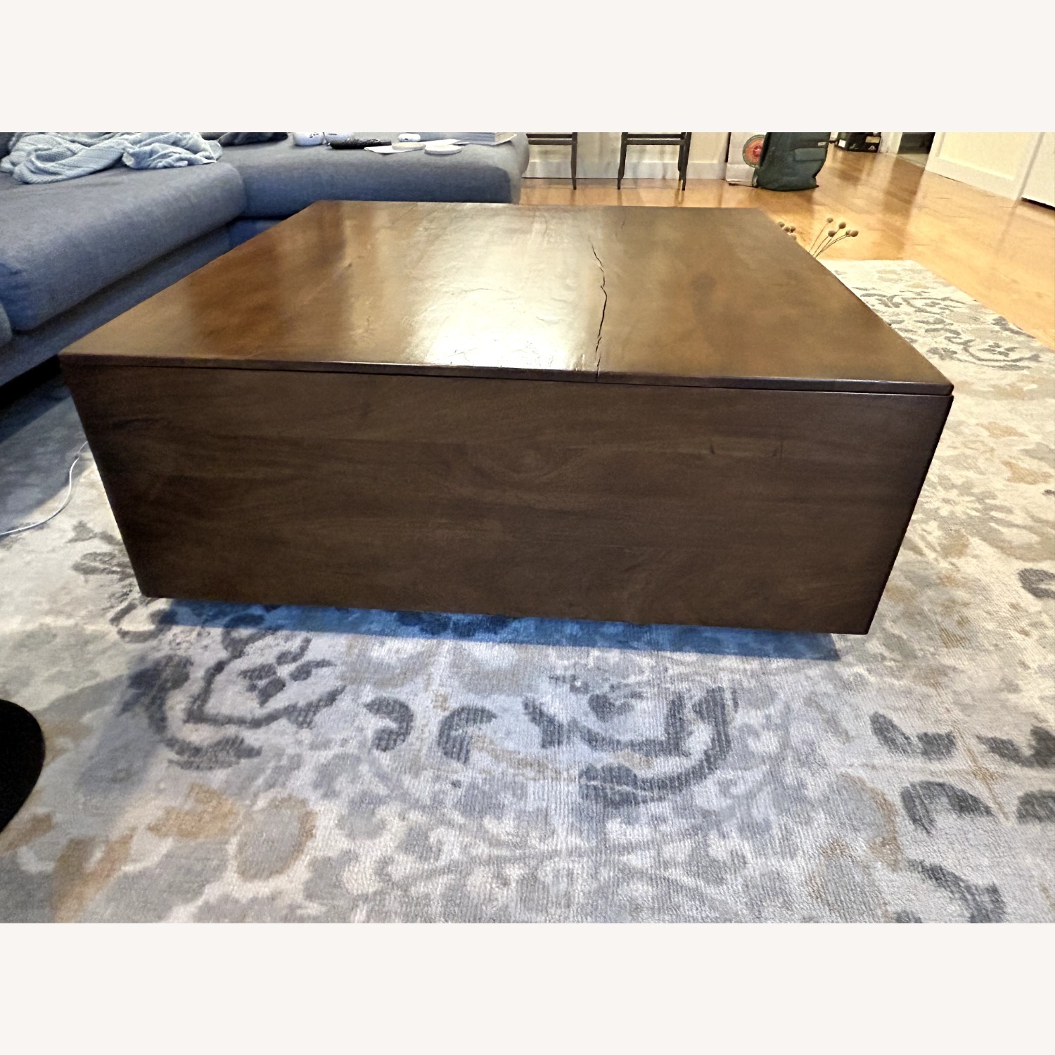Pottery Barn Parkview Dark Brown Square Coffee Table  - image-2
