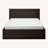 IKEA Dark Brown Wood Queen Bed