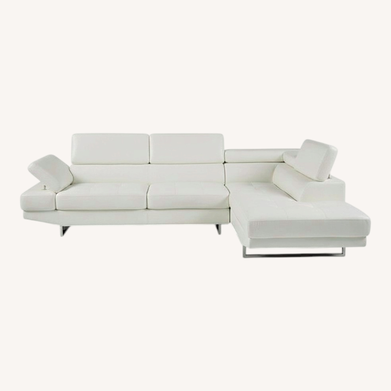 Bob's Discount Furniture White 2 Seater Sofa - image-0