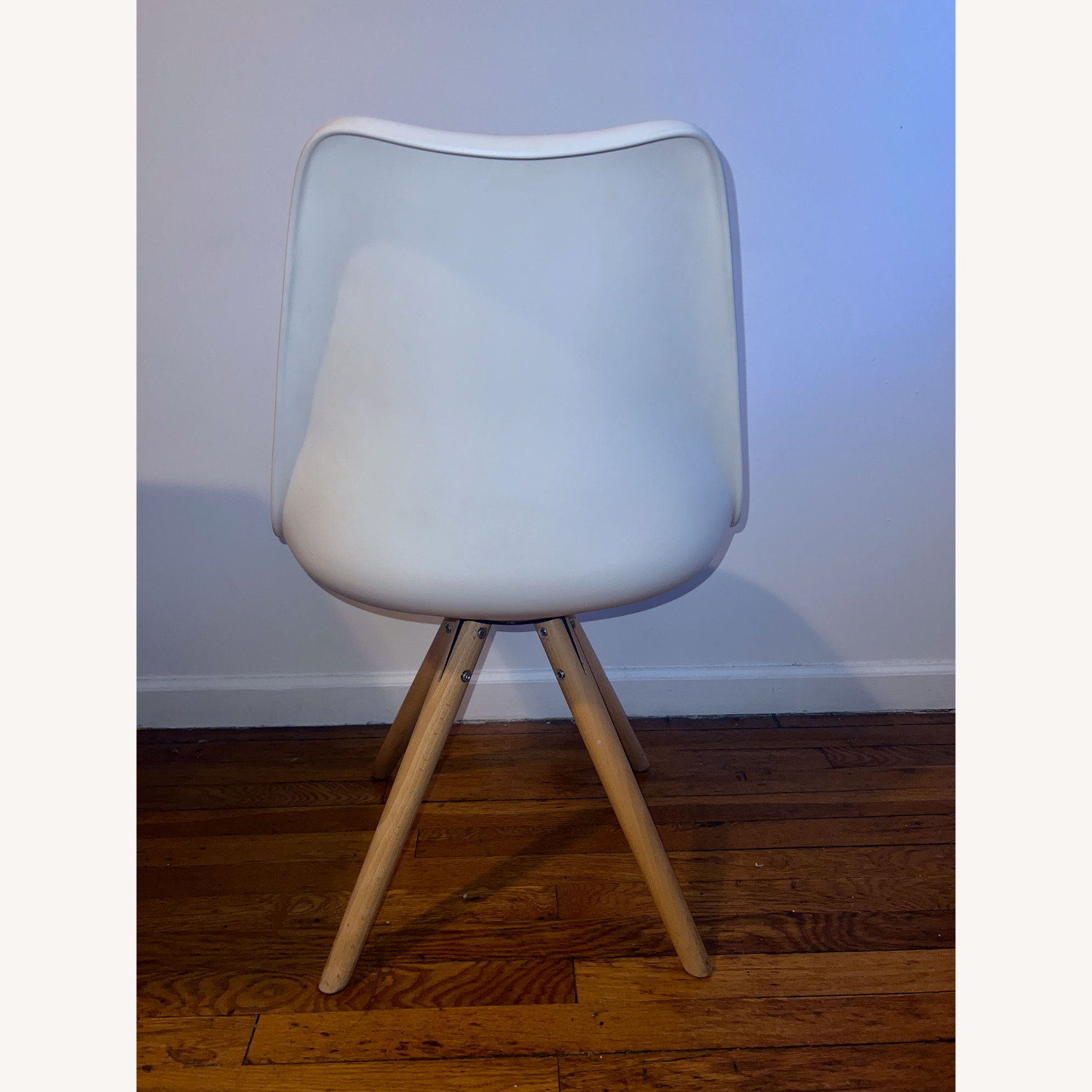 Viborg Wine Red Mid Century Side Chair Natural Base (Set of 2) - image-2