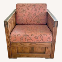 This End Up Dark Brown Wood Armchair