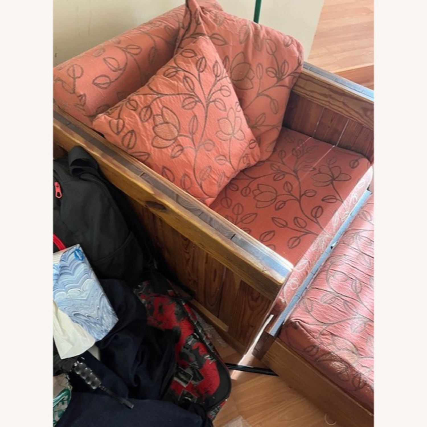 This End Up Dark Brown Wood Armchair - image-2