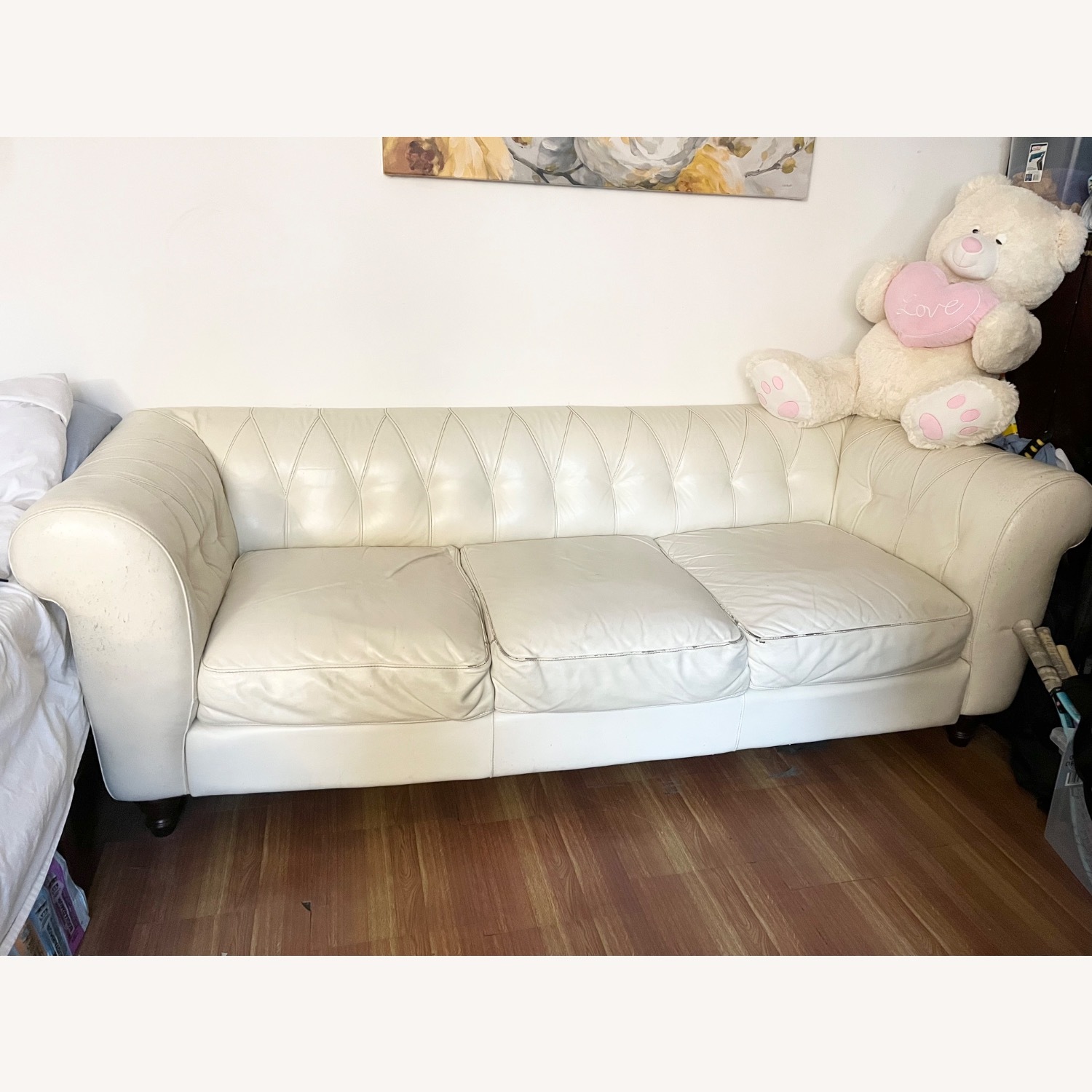 Natural Leather 3+ Seater Sofa - image-1