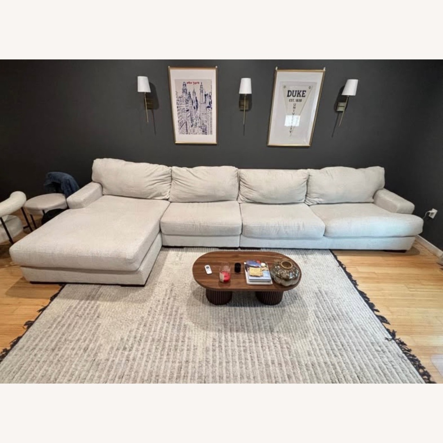 Ashley Furniture White 3+ Piece Sectional - image-1