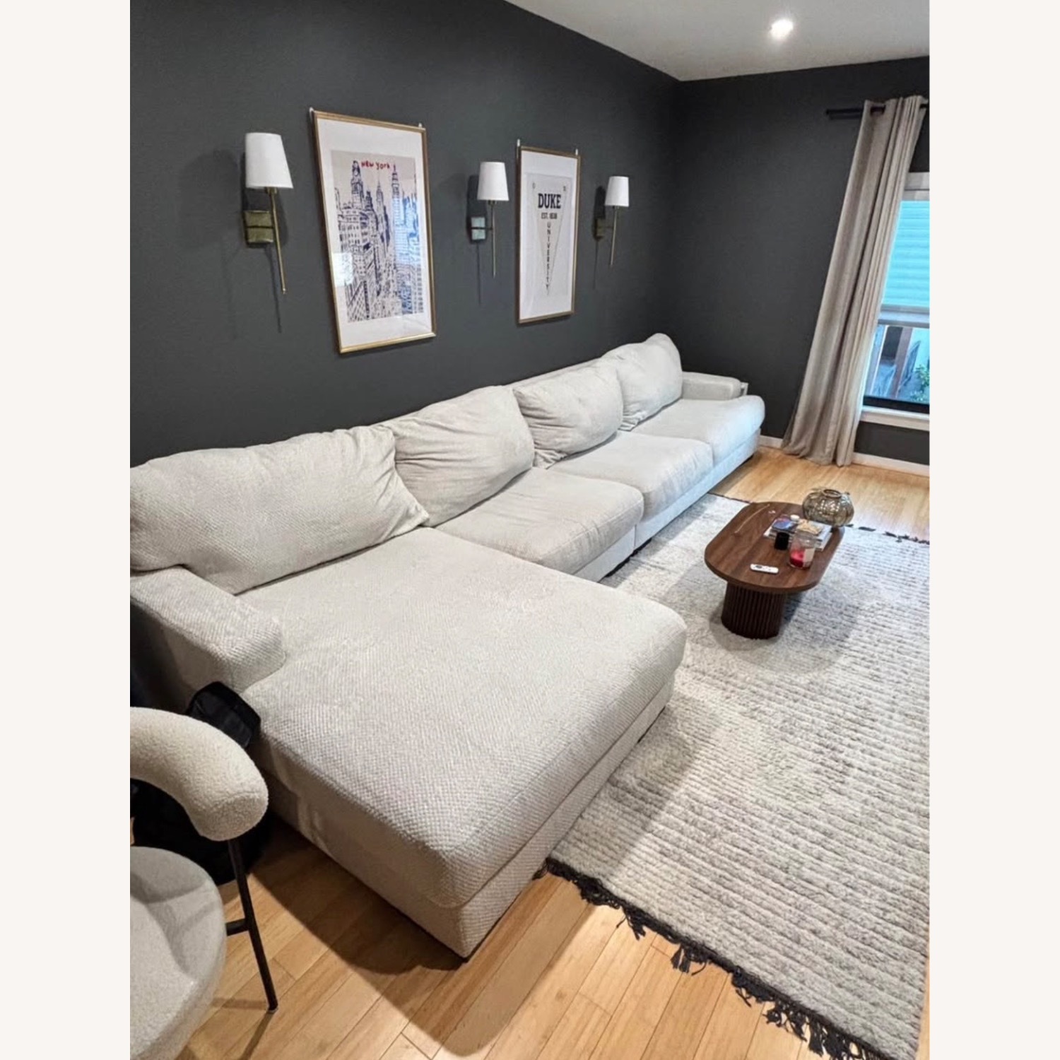 Ashley Furniture White 3+ Piece Sectional - image-2