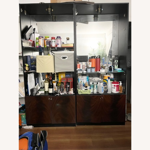 Used Walmart Black Wood Armoire for sale on AptDeco