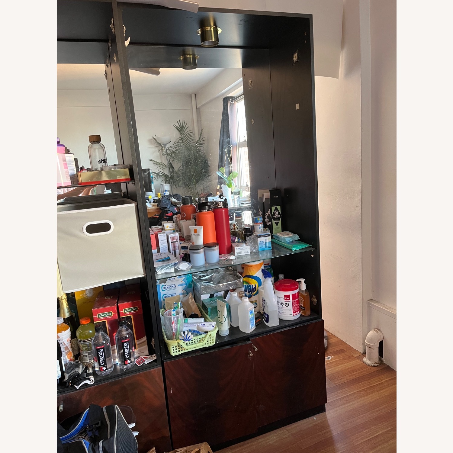 Walmart Black Wood Armoire - image-4