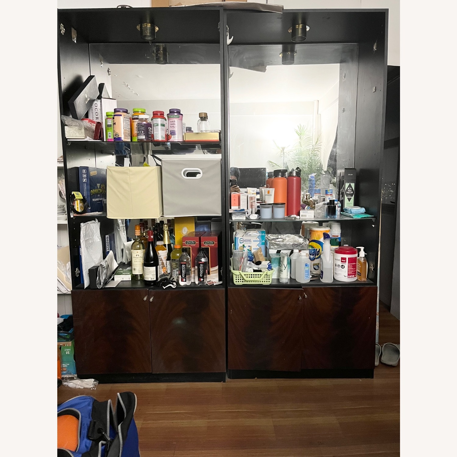 Walmart Black Wood Armoire - image-2