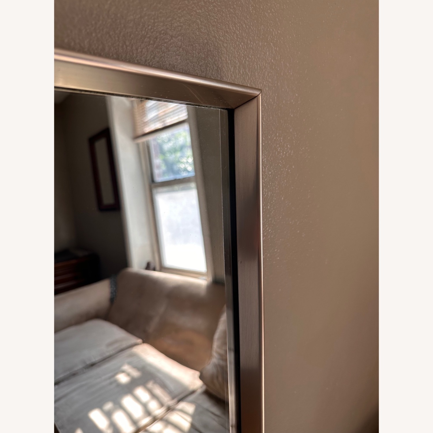 Dovetailed Aluminum Wall Mirror Dated 1957 - image-5