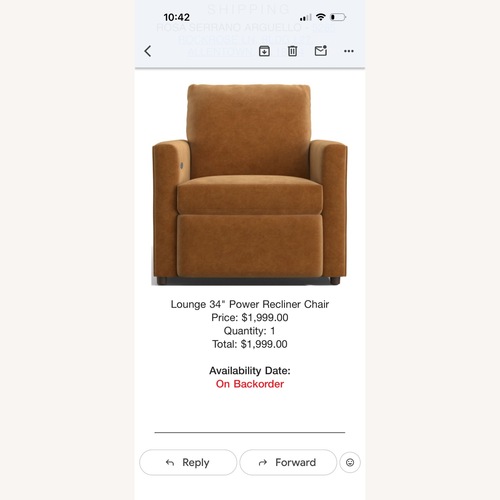 Used Lounge 34” Power Recliner Chair for sale on AptDeco