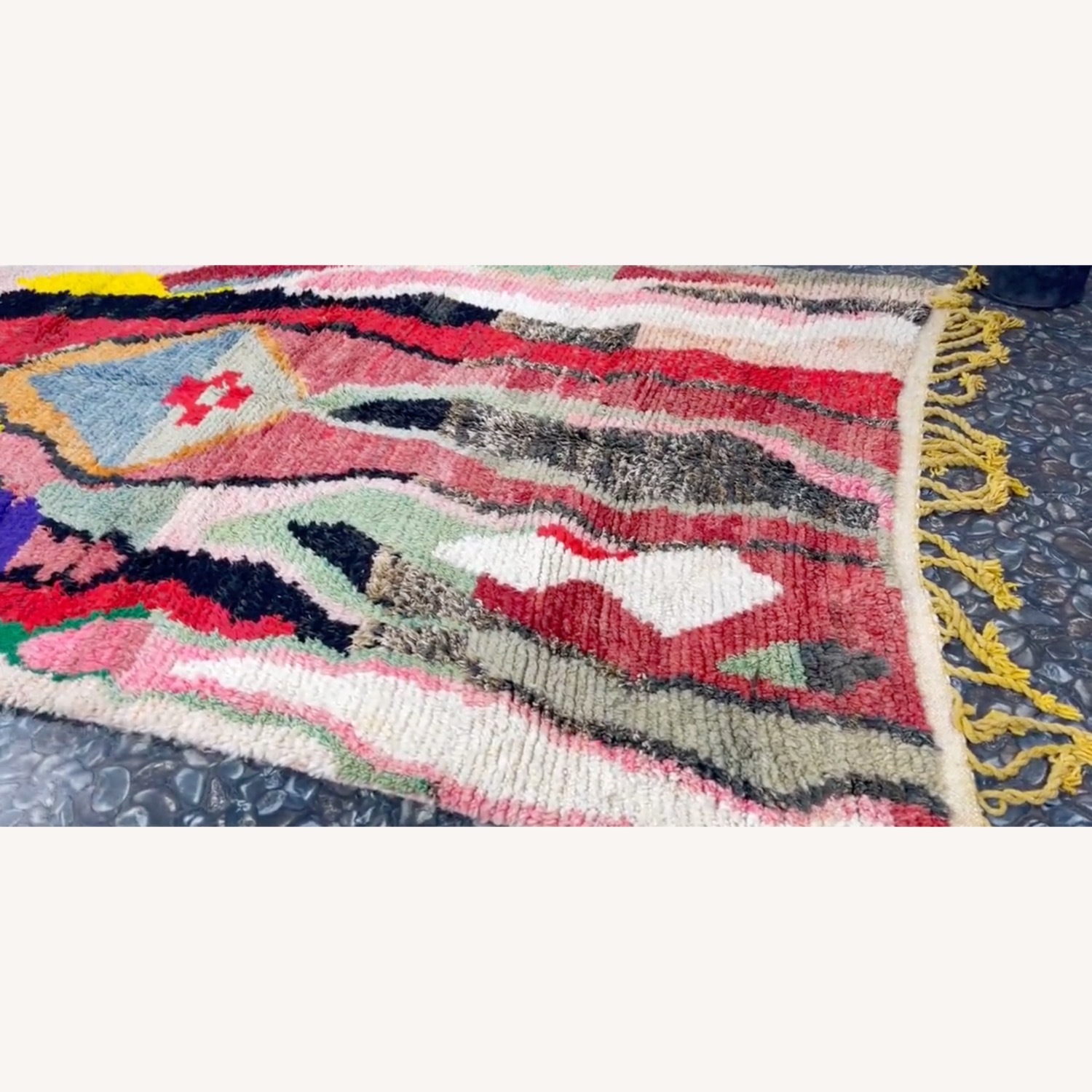 Vintage Rainbow Beni Orin Moroccan Rug - image-4