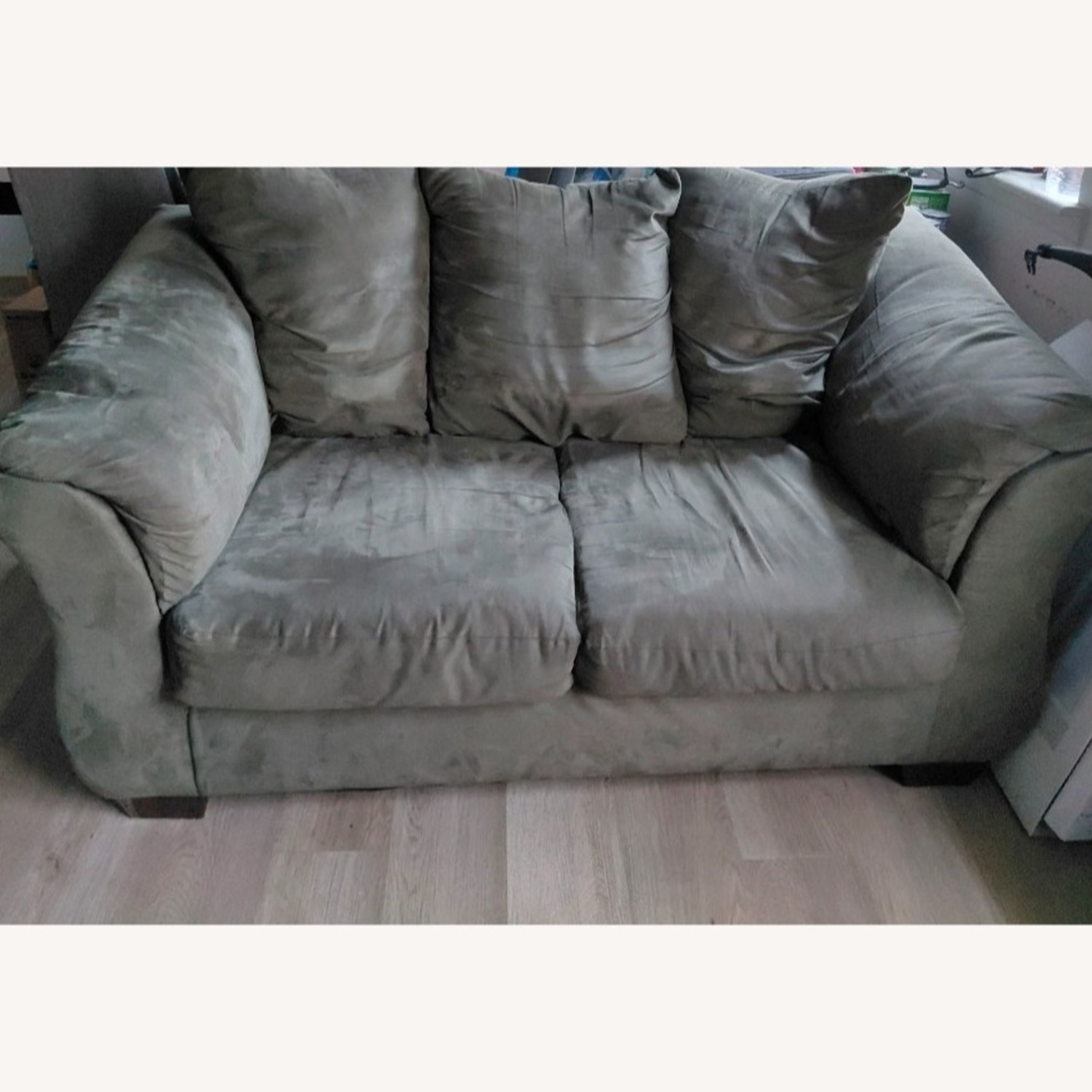 Ashley Furniture Darcy Green Loveseat - image-1