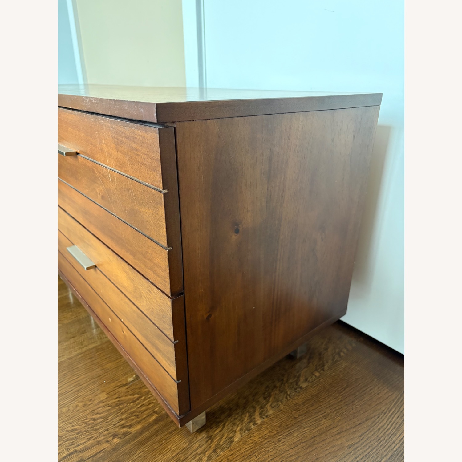 CB2 Linear 2-Drawer Wood Nightstand - image-2