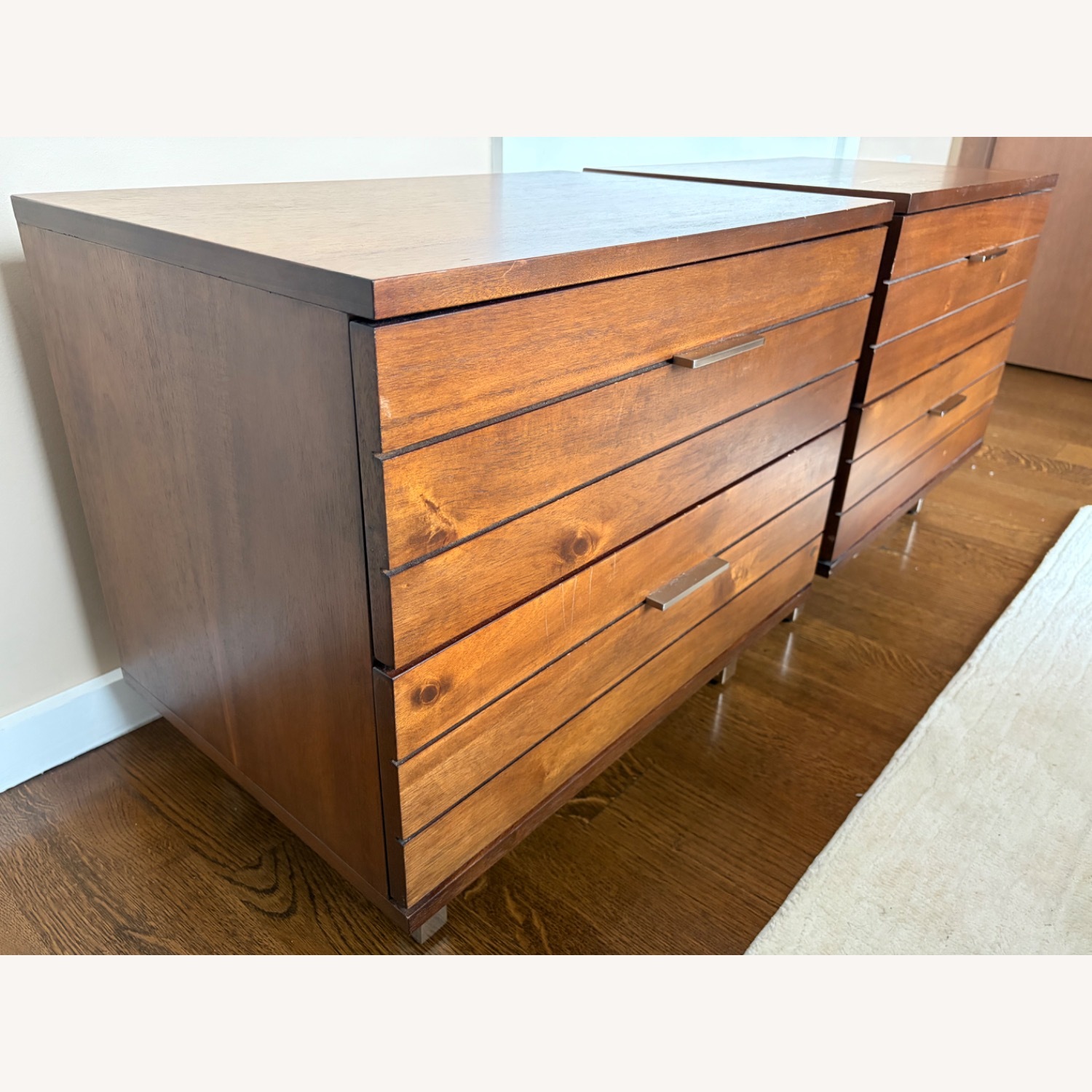 CB2 Linear 2-Drawer Wood Nightstand - image-3