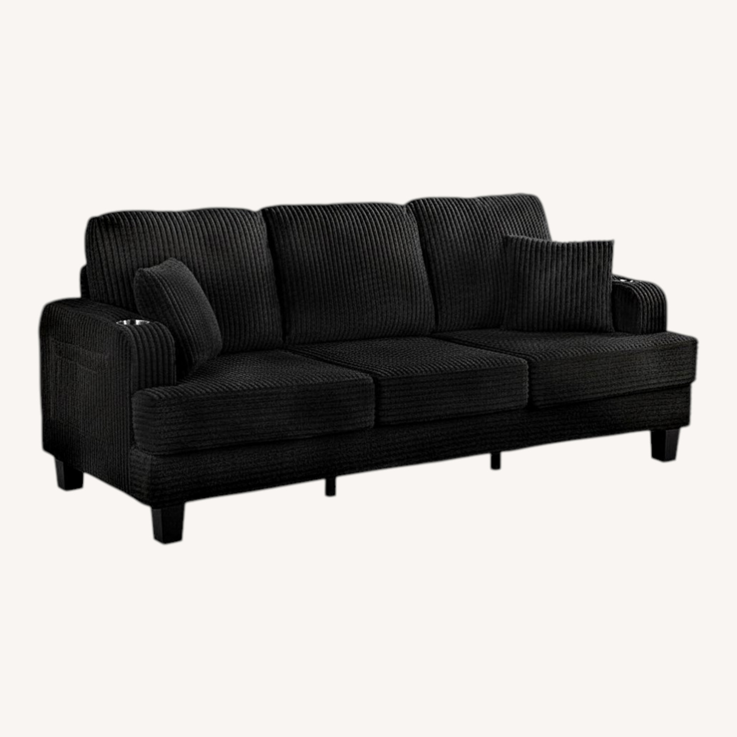 3 Seater Couch With Outlet - image-0