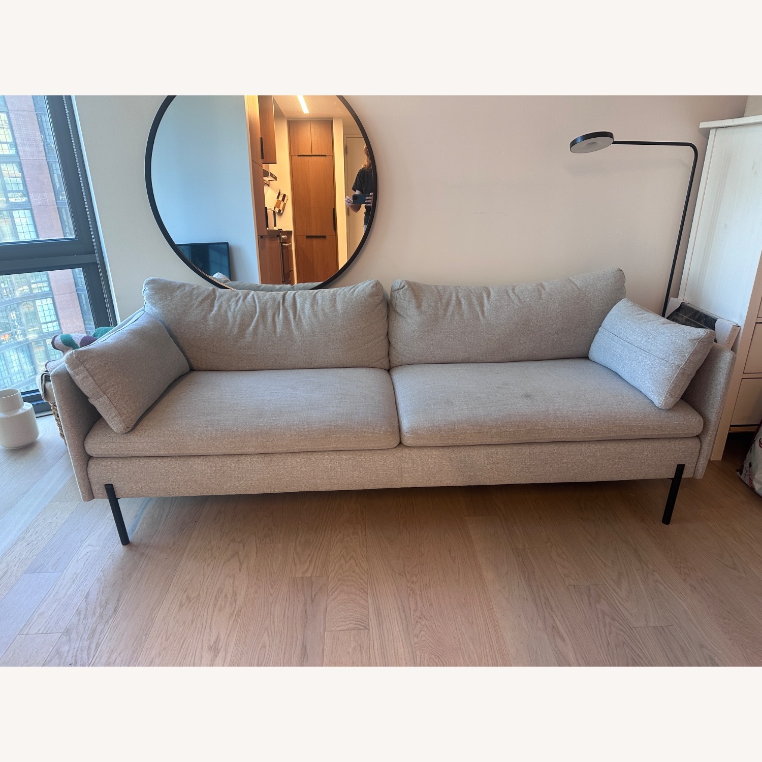 AllModern Moab Light Gray 2 Seater Sofa - image-4