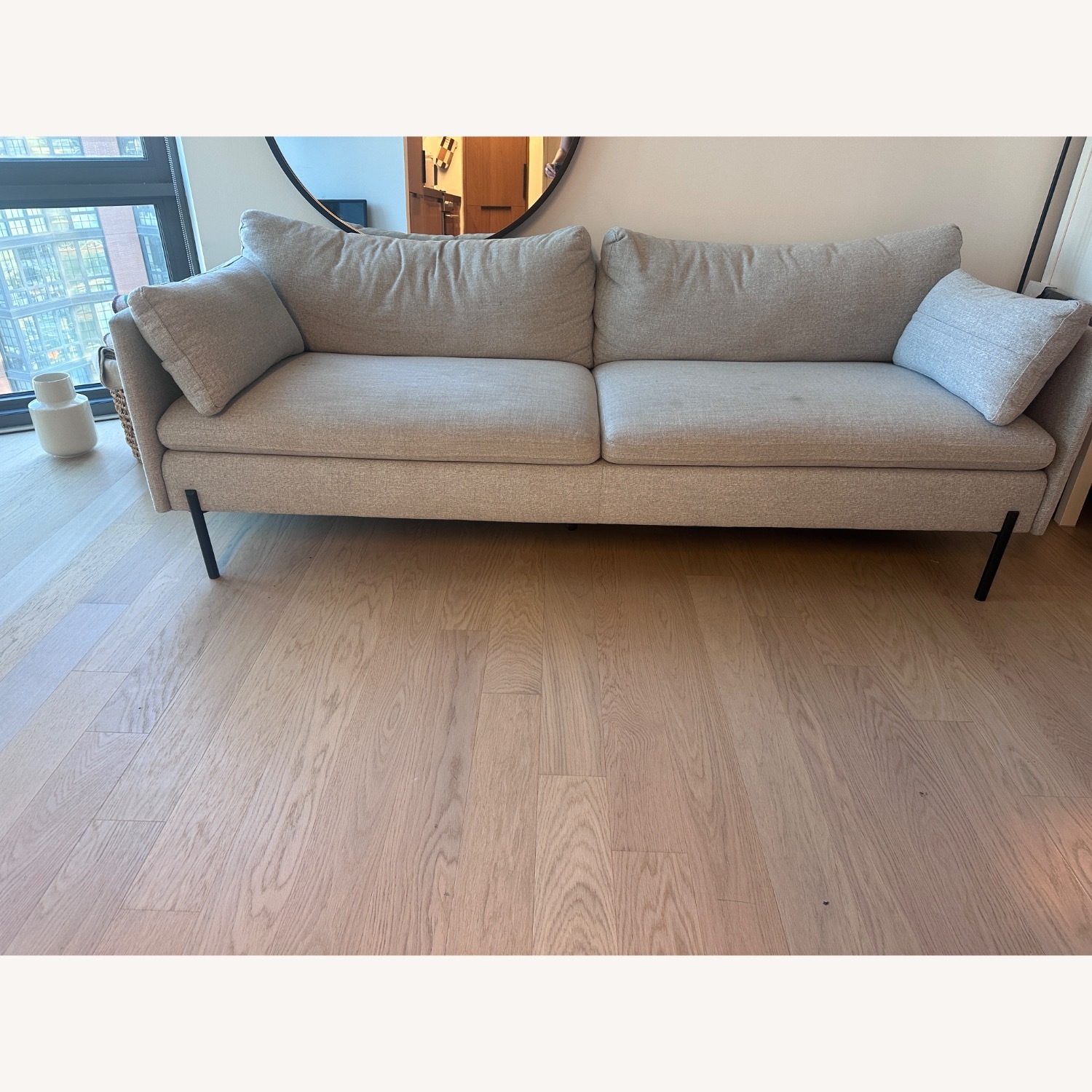 AllModern Moab Light Gray 2 Seater Sofa - image-5