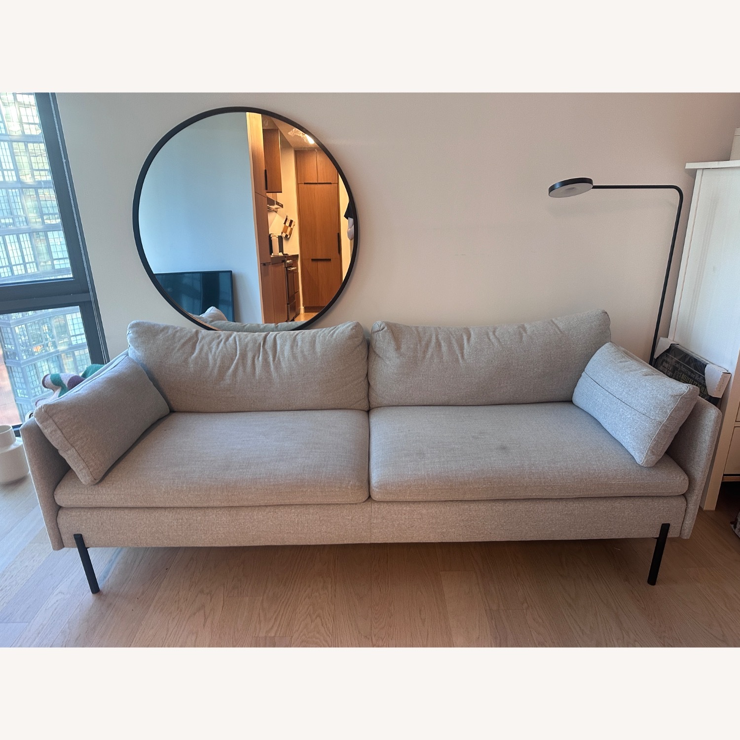 AllModern Moab Light Gray 2 Seater Sofa - image-2