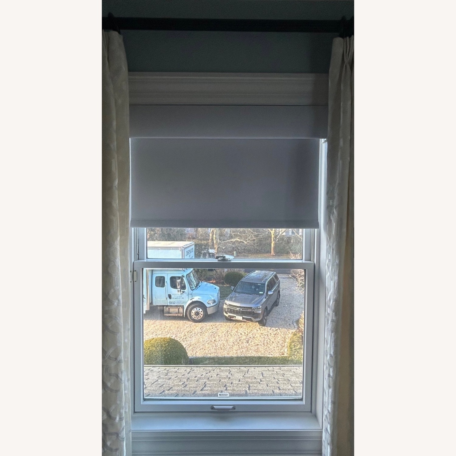 Serena White Fabric Curtain - image-1