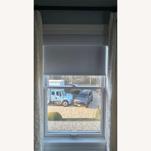 Used Serena White Fabric Curtain for sale on AptDeco