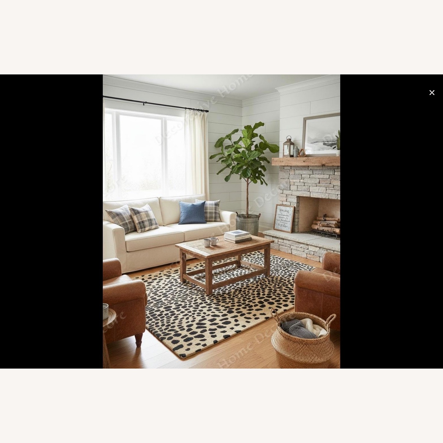 "Leopard" Print, Hand-tufted Wool Rug - image-4