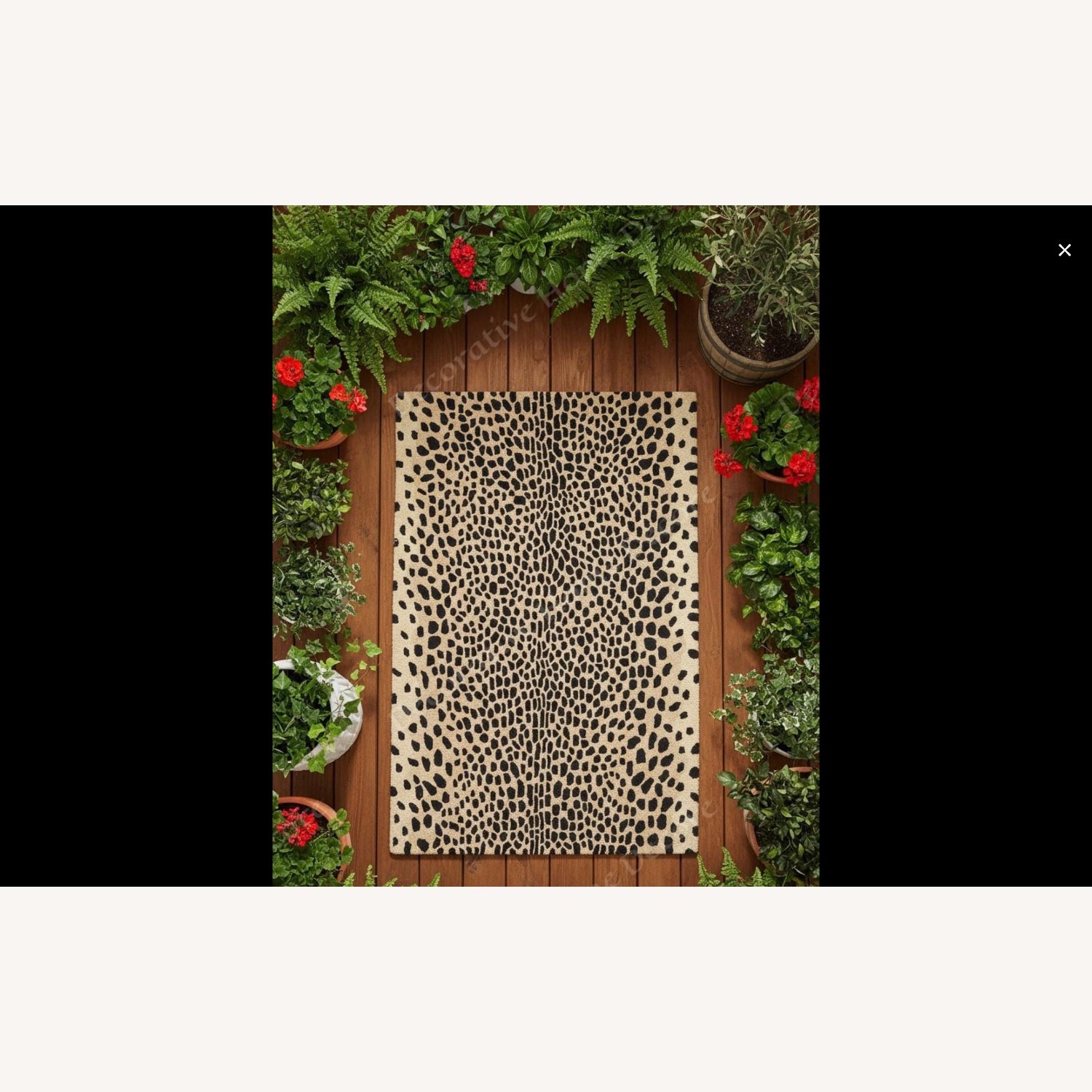"Leopard" Print, Hand-tufted Wool Rug - image-3