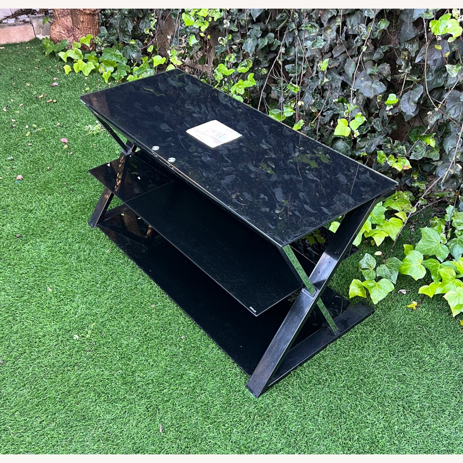 Glass and Metal Frame Entertainment Center - image-3