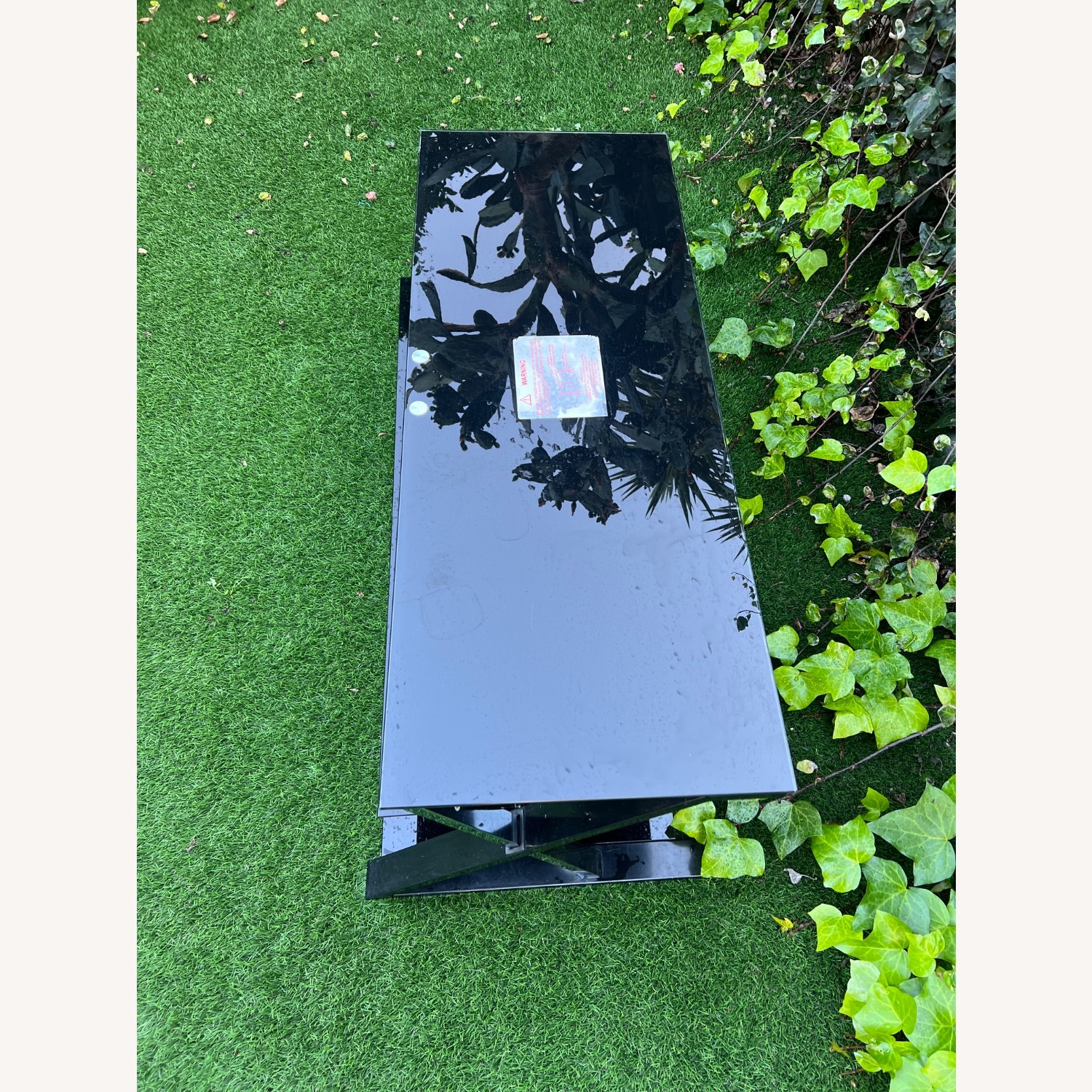 Glass and Metal Frame Entertainment Center - image-5