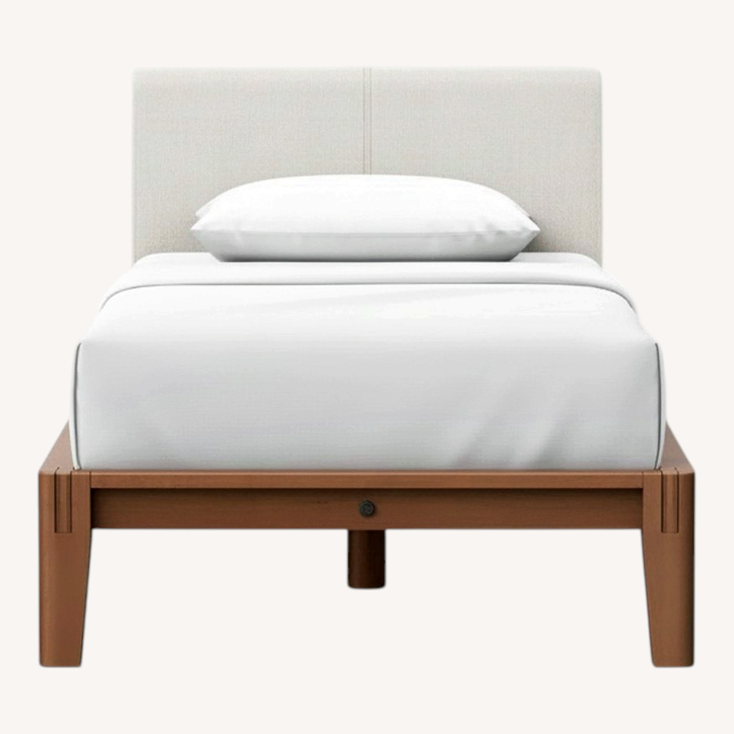 Thuma Twin XL Bed in Walnut + Boucle Pillowboard - image-0