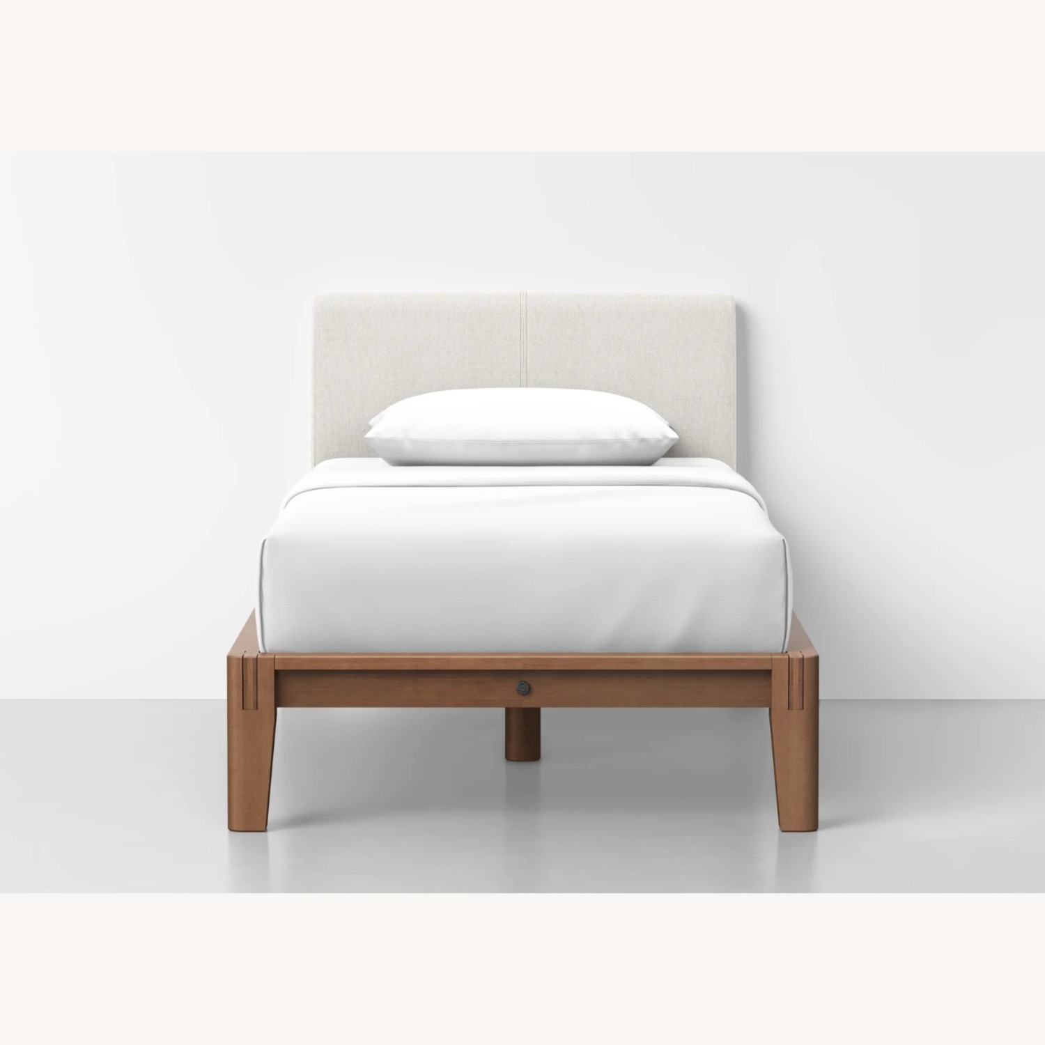 Thuma Twin XL Bed in Walnut + Boucle Pillowboard - image-1