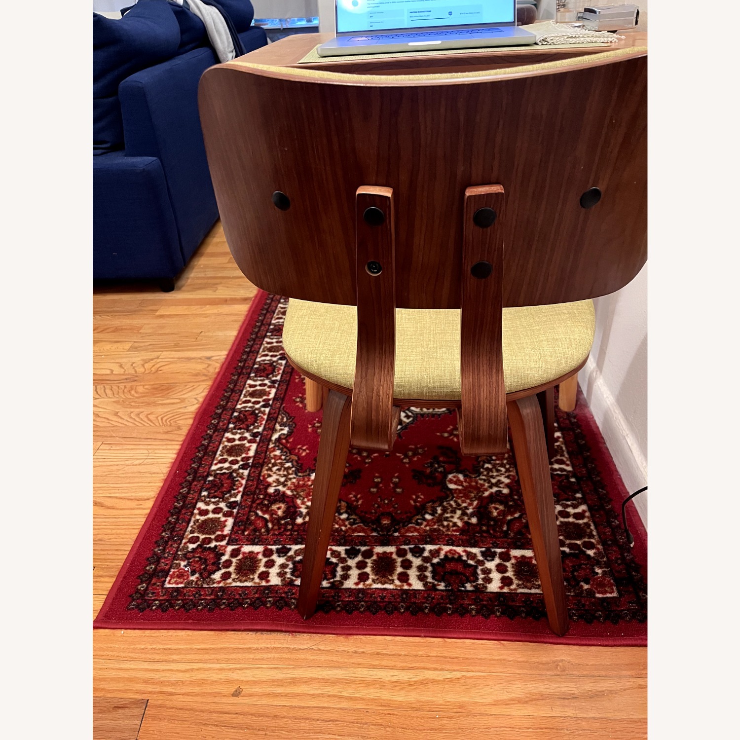 Wayfair Decklen Mid-century Armless Dining Chair in Polyester Upholstery - image-2