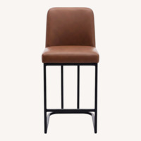 Light Brown Faux Leather Stools
