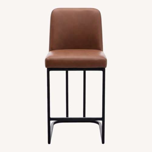 Used Light Brown Faux Leather Stools for sale on AptDeco