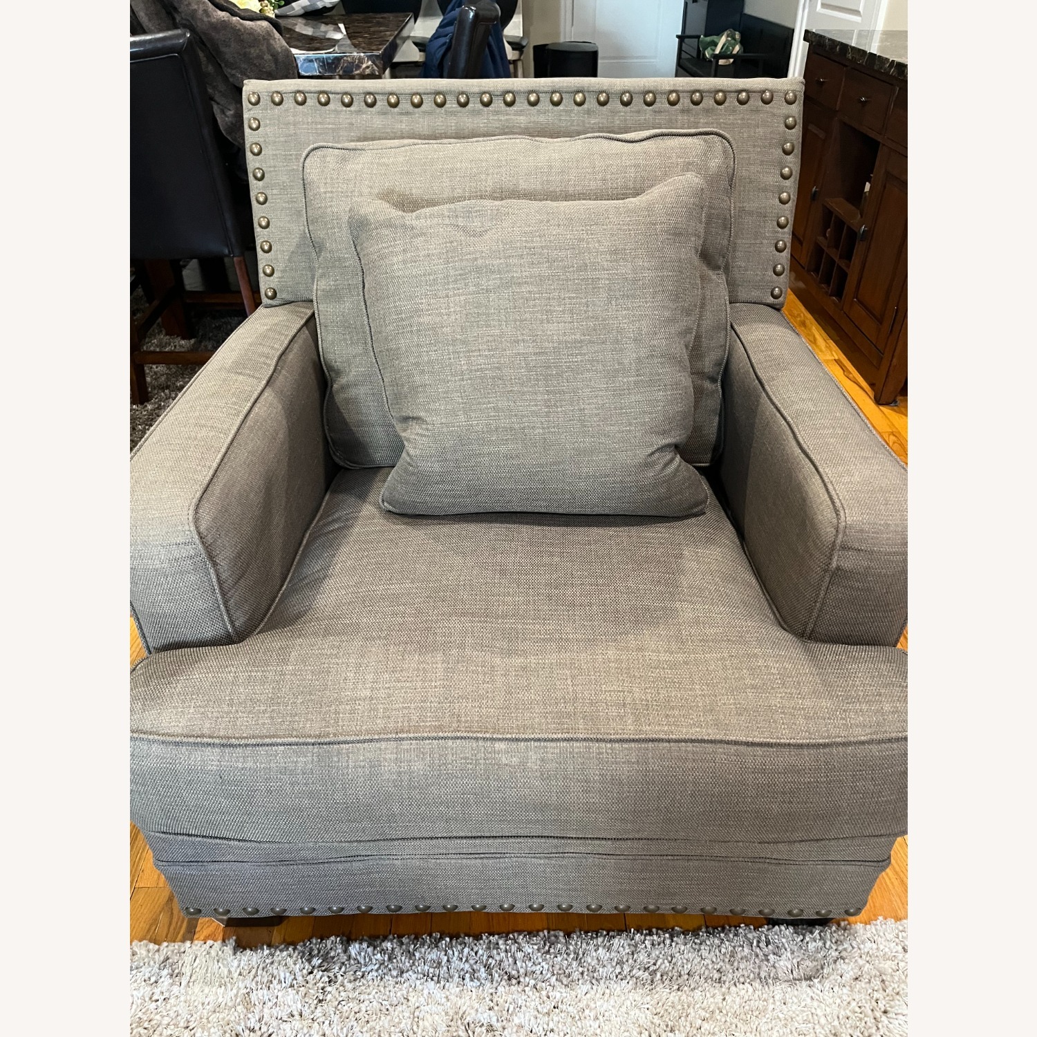 Ashley Furniture Dark Brown Armchair - image-1