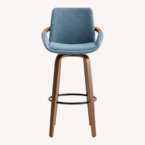 Used Blue Mid-Century Bar Stool Set for sale on AptDeco