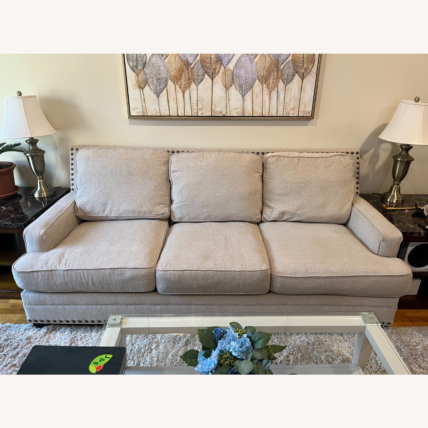 Ashley Furniture Ballina White 3+ Seater Sofa - image-1