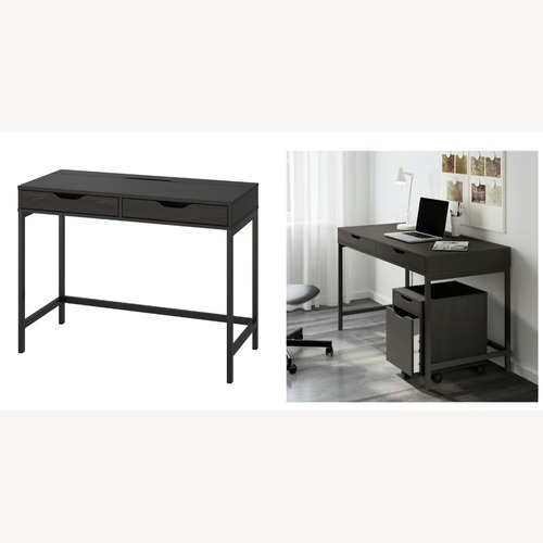 Used IKEA Alex Dark Brown Wood Desk for sale on AptDeco
