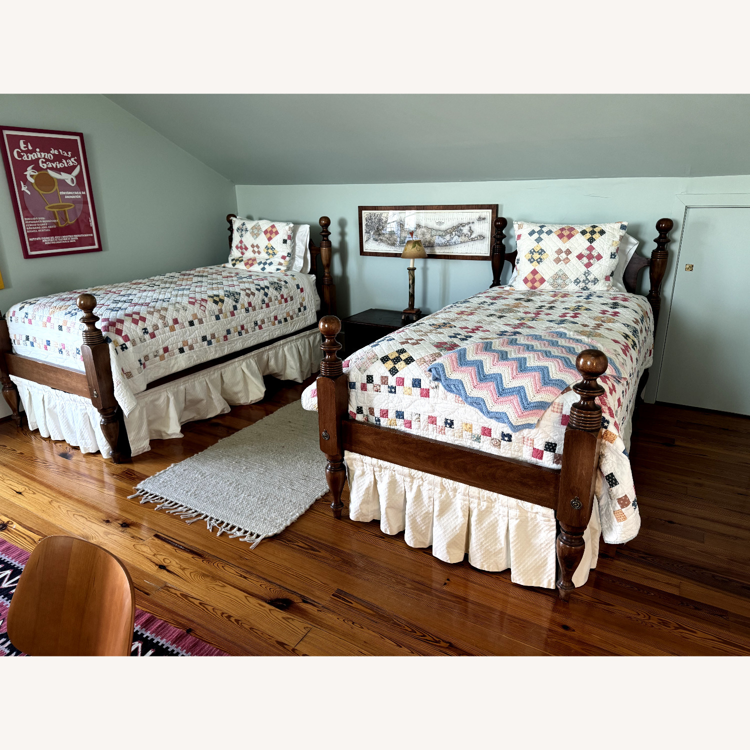 Pair Twin Cannonball Beds - image-1