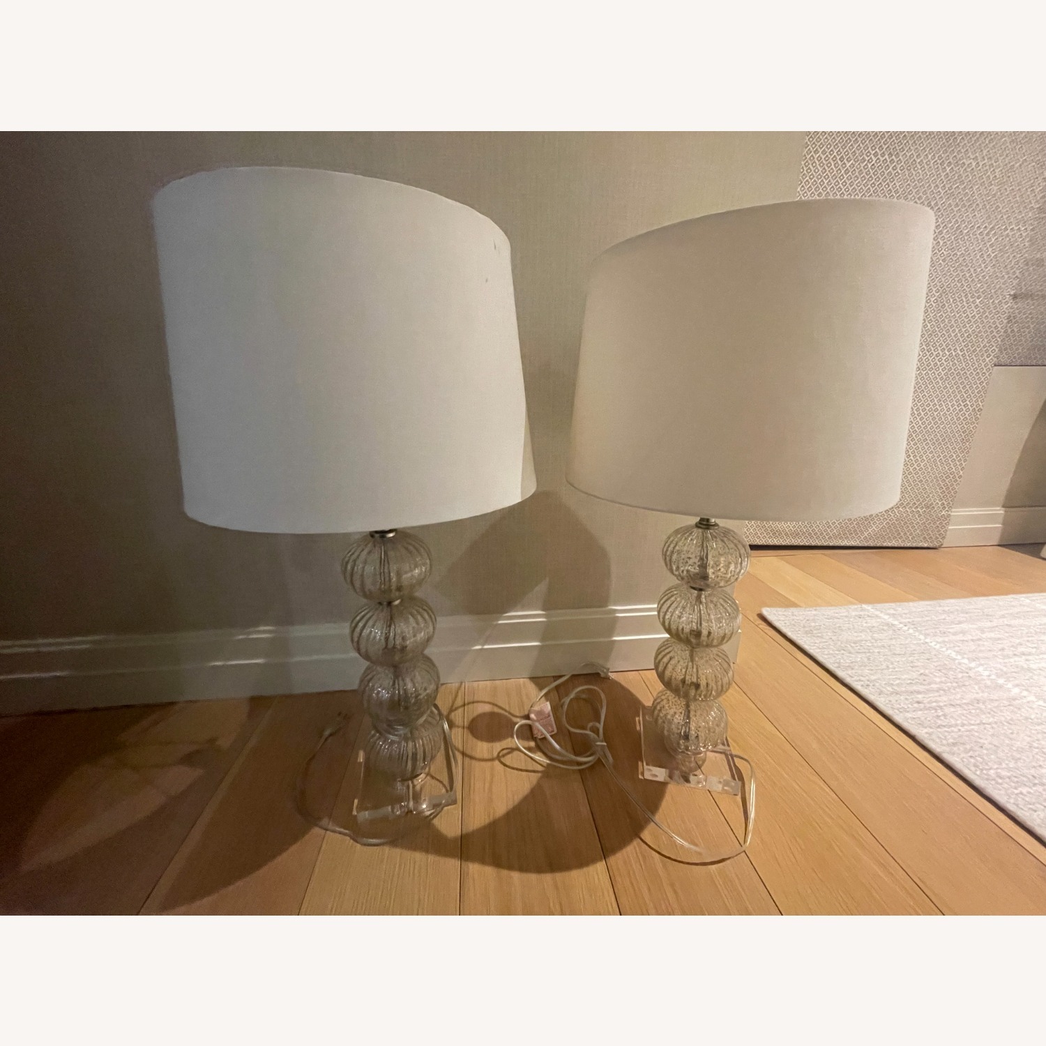 Gracious Home Gold Glass Table Lamps - image-2