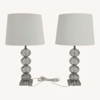 Gracious Home Gold Glass Table Lamps