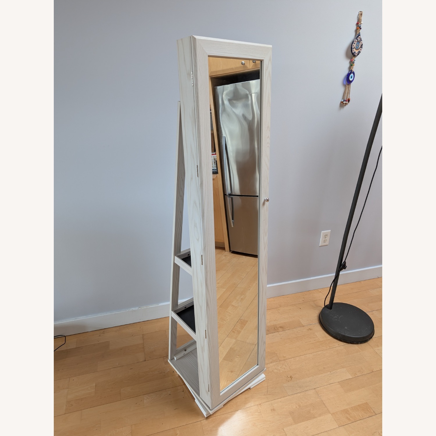 White Wood Armoire - image-1