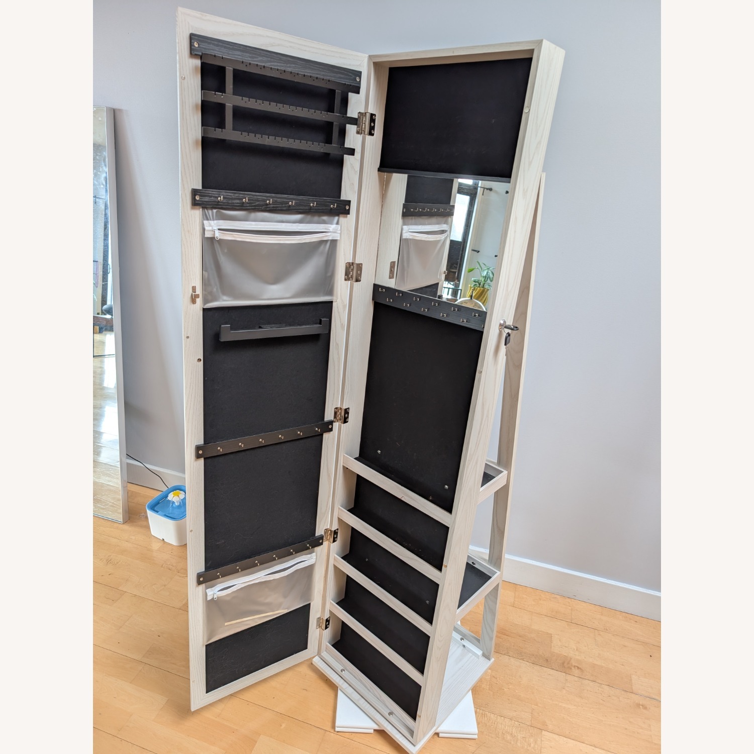 White Wood Armoire - image-2