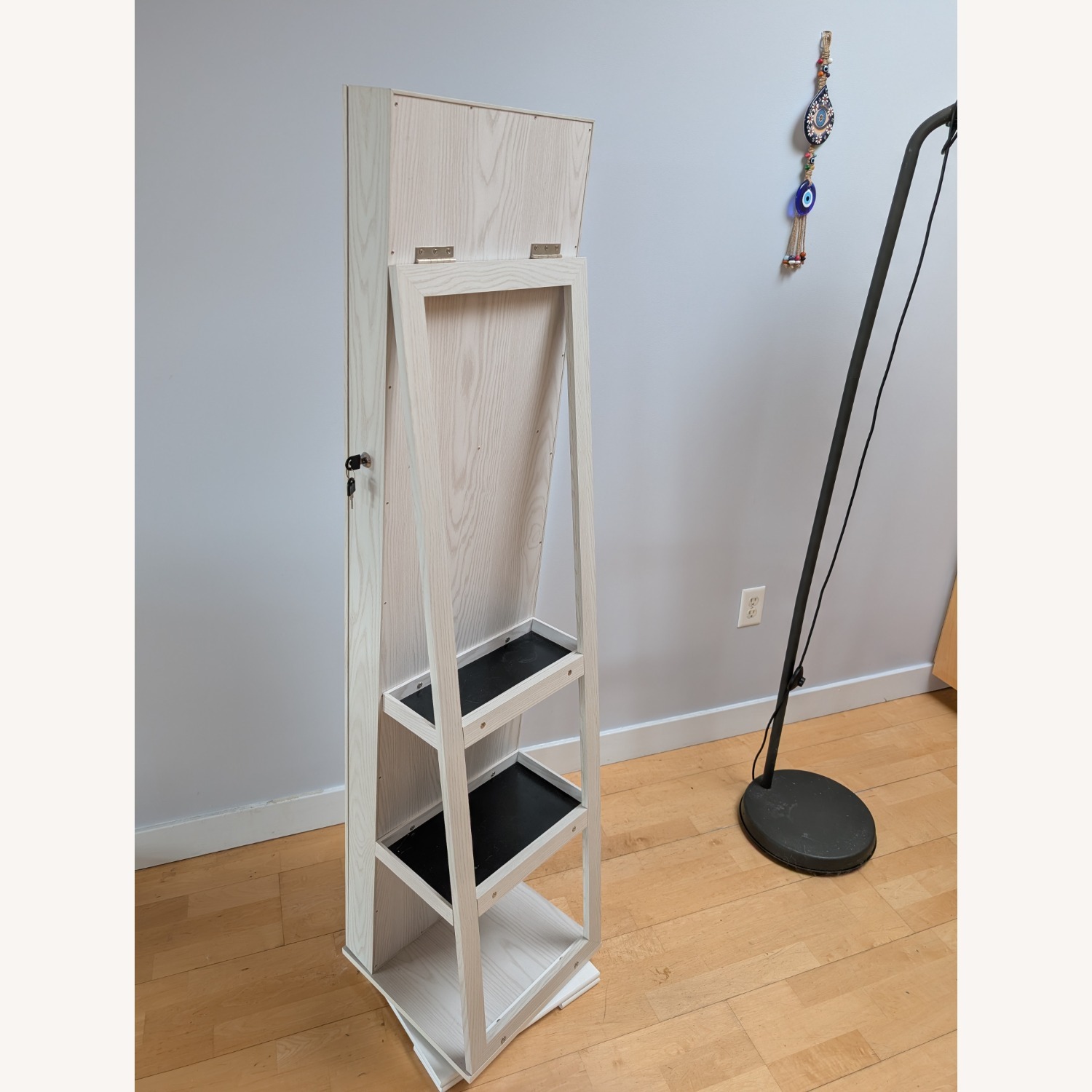 White Wood Armoire - image-3