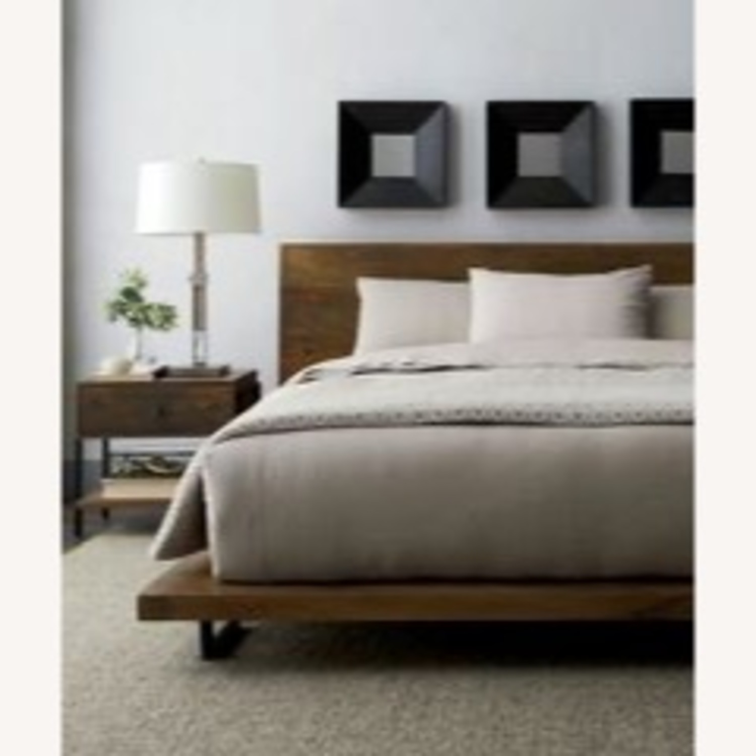 Crate & Barrel Atwood Dark Brown Wood Queen Bed - image-3
