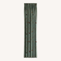 Elegant Sage Green Drapes with Bird Pattern